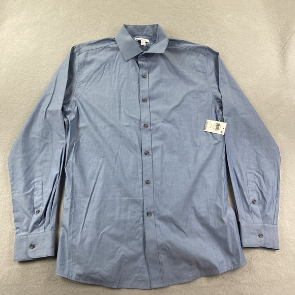 Bar lll Shirt Mens Medium Blue Button Up Slim Fit Stretch Comfort Comfort Casual - Picture 1 of 6